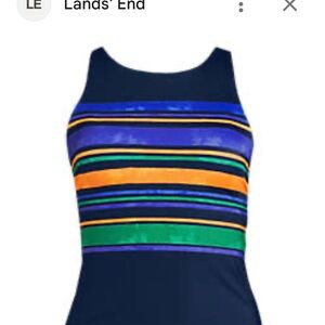 Lands' End Vibrant Striped Tank- Brand New!
